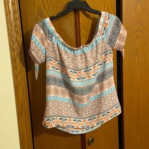 Off the shoulder print top
